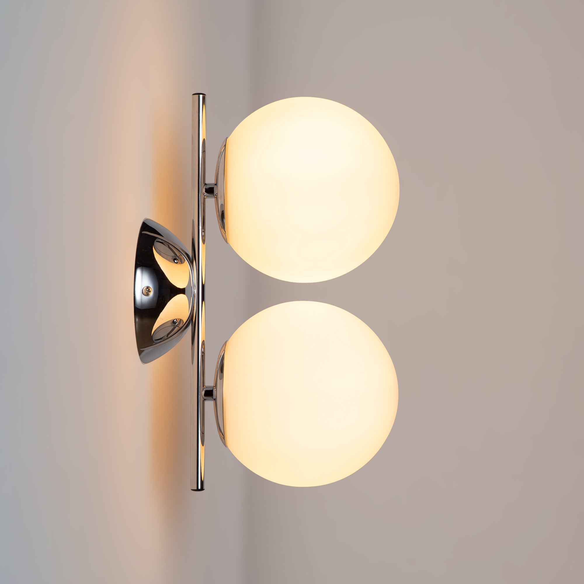 Aplique de pared doble bola cristal "VIC 150" - E27 - Ø 15cm