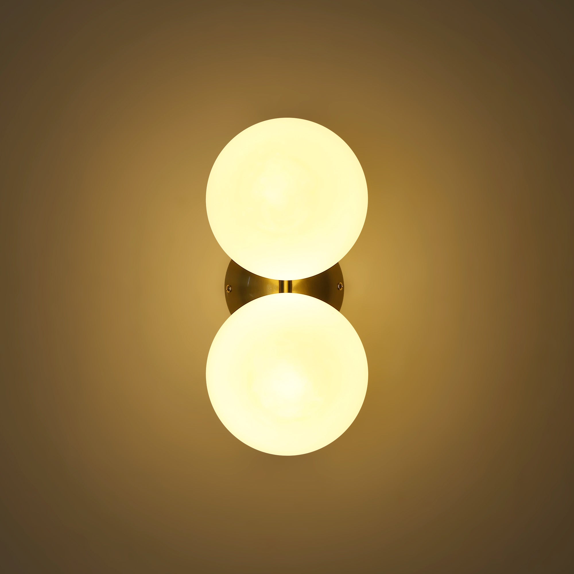 Aplique de pared doble bola cristal "VIC 150" - E27 - Ø 15cm
