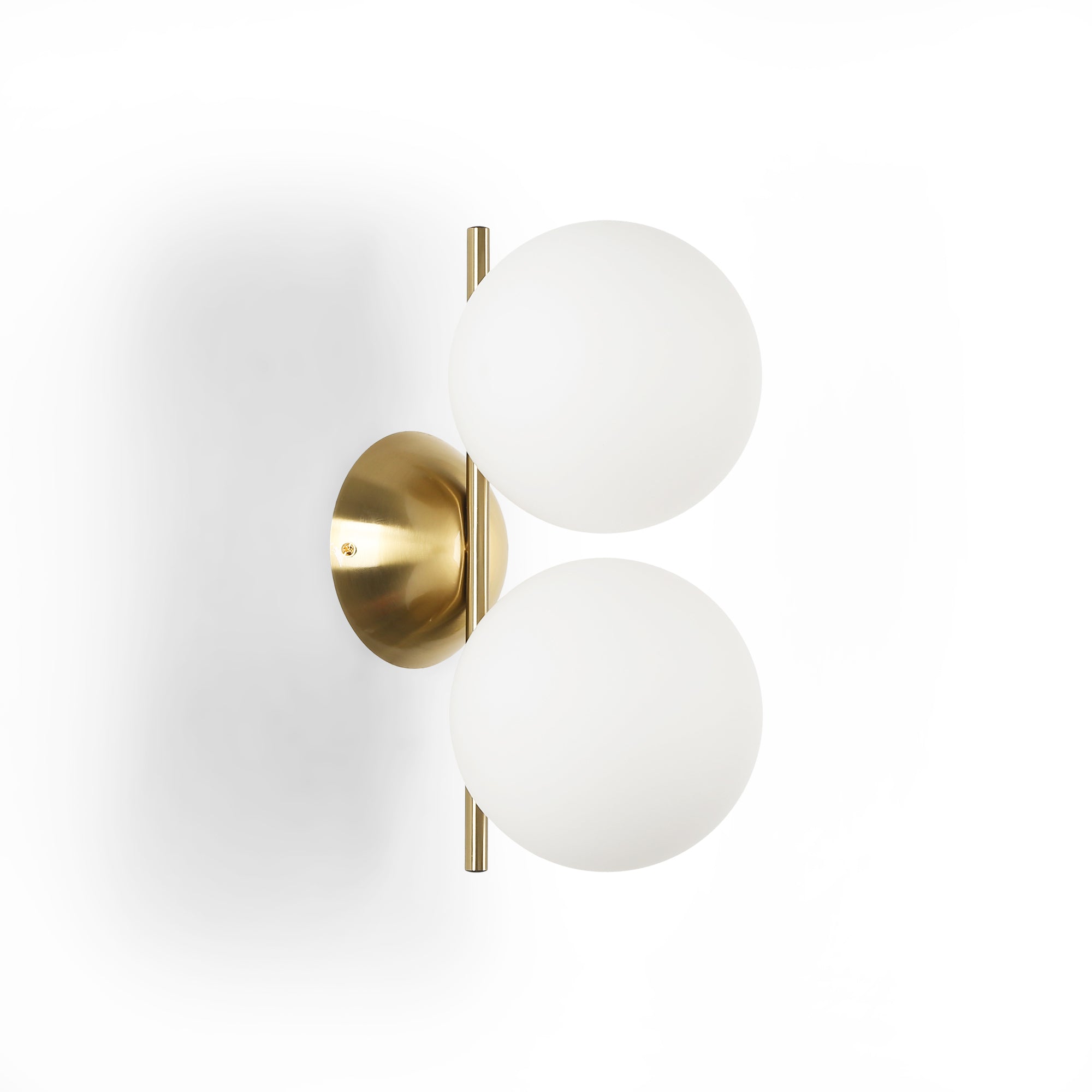 Aplique de pared doble bola cristal "VIC 150" - E27 - Ø 15cm