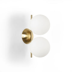 Aplique de pared doble bola cristal "VIC 150" - E27 - Ø 15cm
