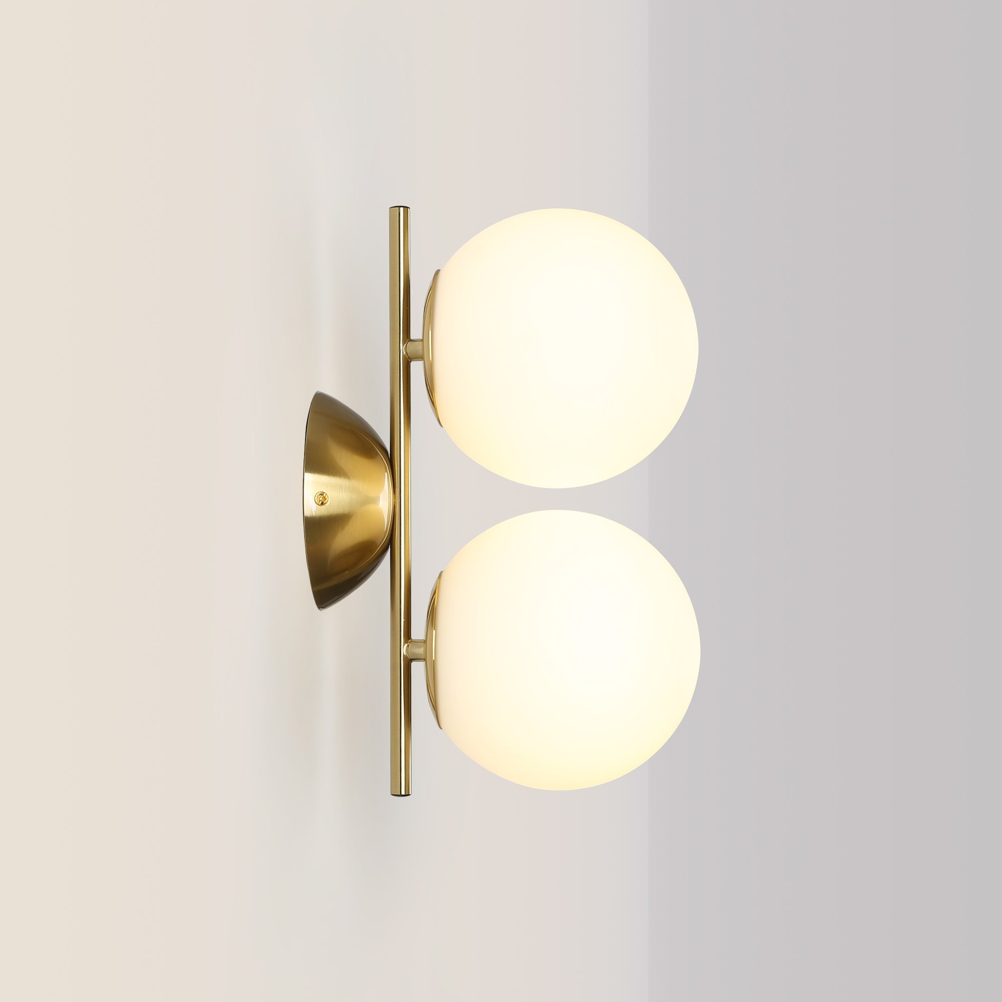 Aplique de pared doble bola cristal "VIC 150" - E27 - Ø 15cm