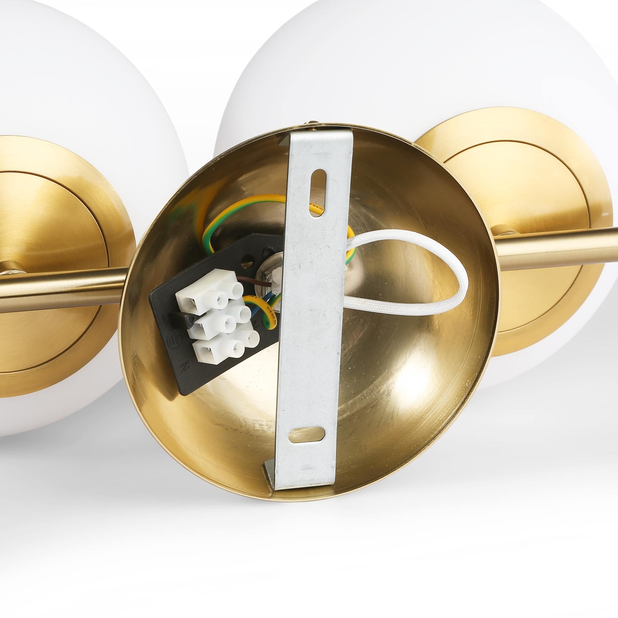 Aplique de pared doble bola cristal "VIC 150" - E27 - Ø 15cm