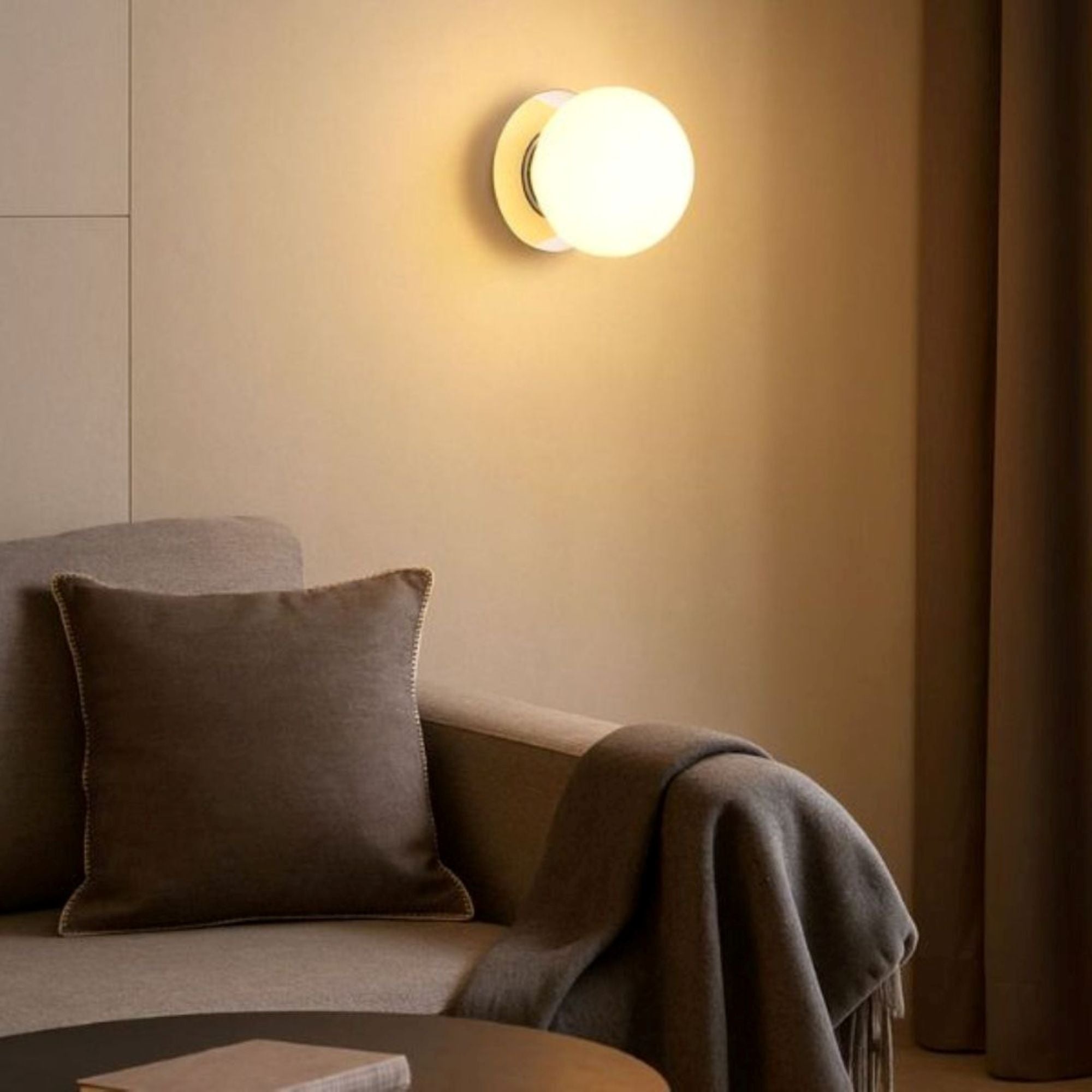 Aplique de pared bola cristal "ARCE" - E27 - Ø 15cm