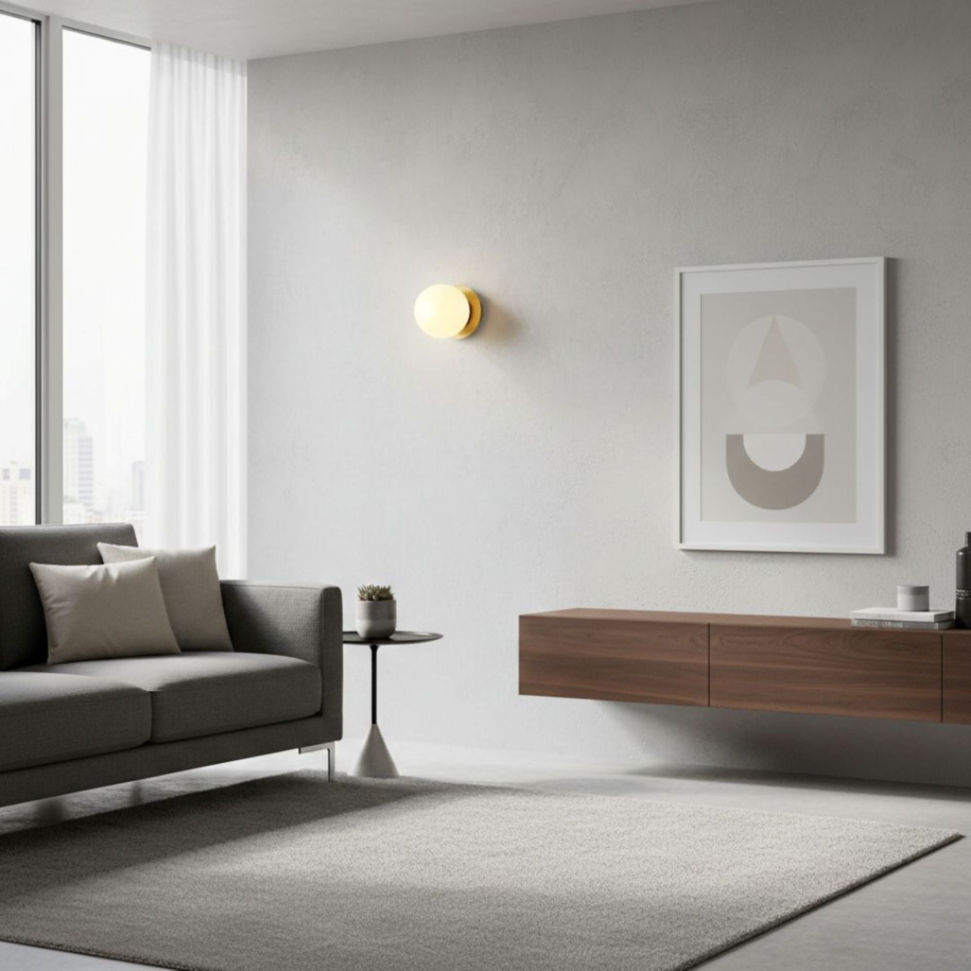 Aplique de pared bola cristal "ARCE" - E27 - Ø 15cm