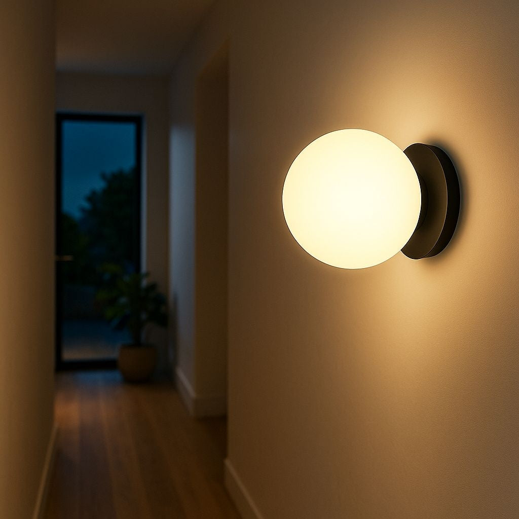 Aplique de pared bola cristal "ARCE" - E27 - Ø 15cm
