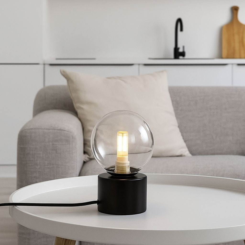 Lámpara de mesa con esfera de cristal "BASS" - G9