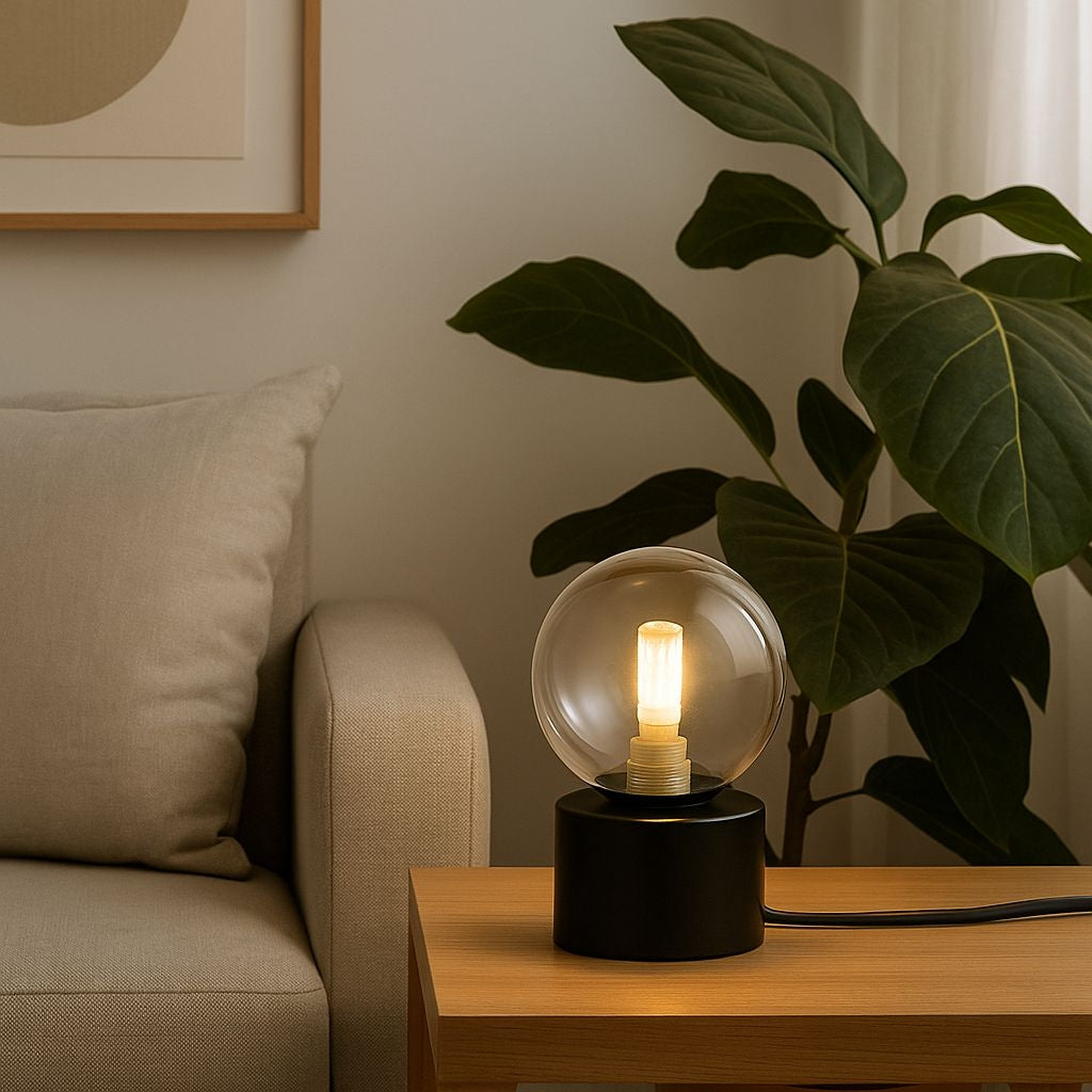 Lámpara de mesa con esfera de cristal "BASS" - G9