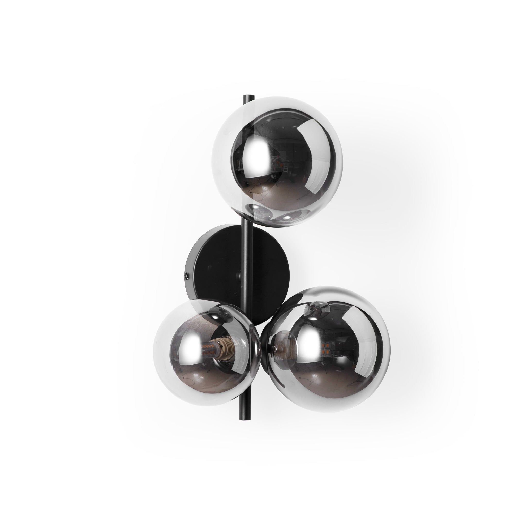 Aplique de pared con esferas de cristal "CATY" - 3 x G9