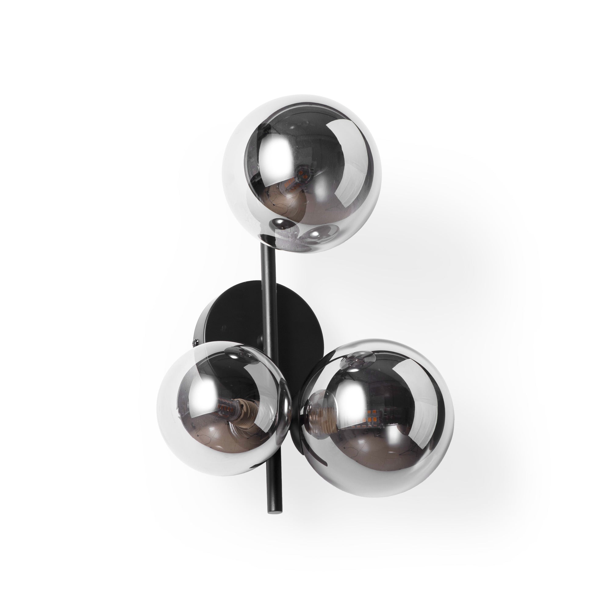 Aplique de pared con esferas de cristal "CATY" - 3 x G9