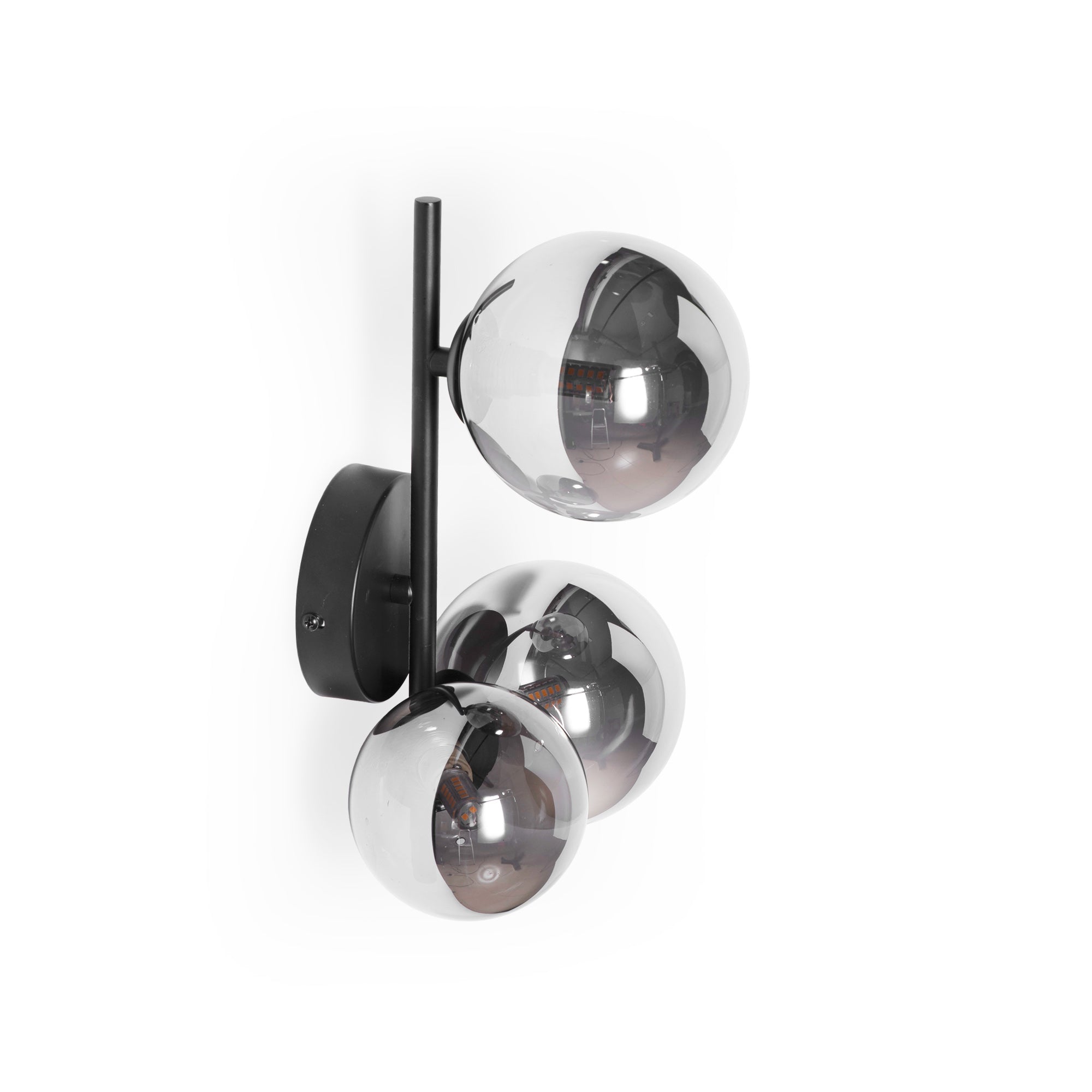Aplique de pared con esferas de cristal "CATY" - 3 x G9