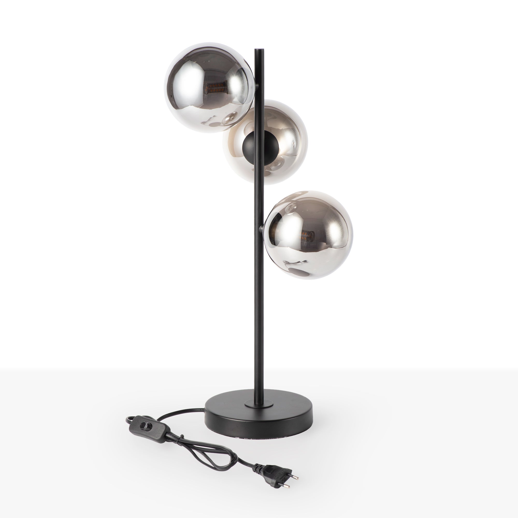 Lámpara de mesa con esferas de cristal "COMI" - 3 x G9