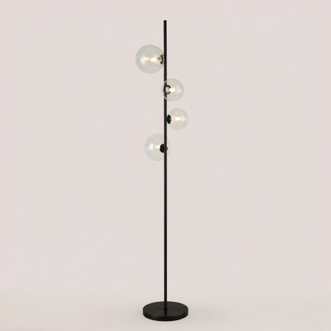 Lámpara de pie con esferas de cristal "STAND"- 4 x G9