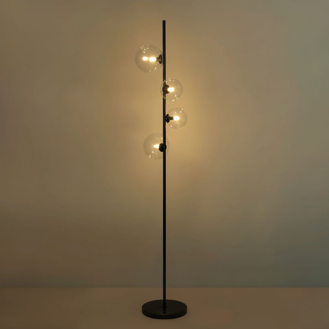 Lámpara de pie con esferas de cristal "STAND"- 4 x G9