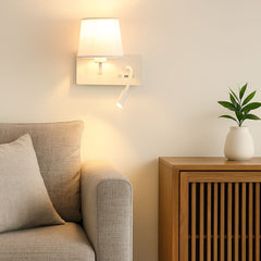 Aplique de pared para lectura "TARAN" - Con foco LED orientable y puerto USB  - E27 + 3W