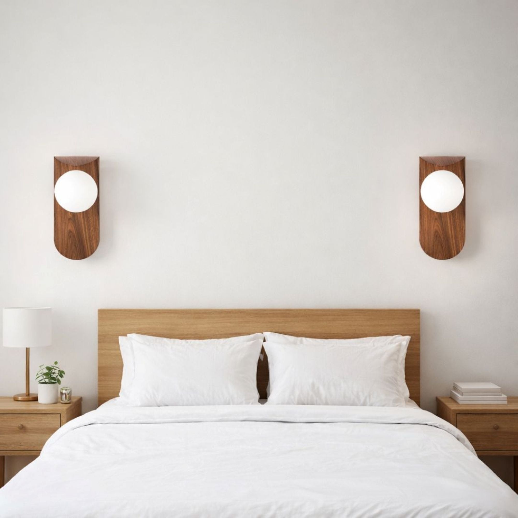 Aplique de pared "NARA" - Efecto madera - G9