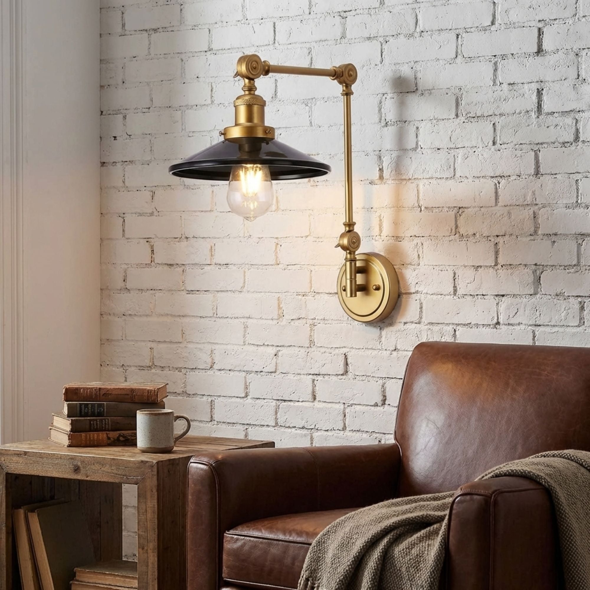 Aplique de pared vintage orientable "Wallen"
