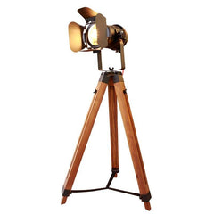 Lámpara de pie vintage con trípode "CINEMA" 139cm