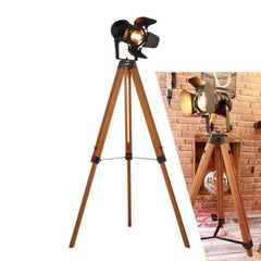 Lámpara de pie vintage con trípode "CINEMA" 139cm