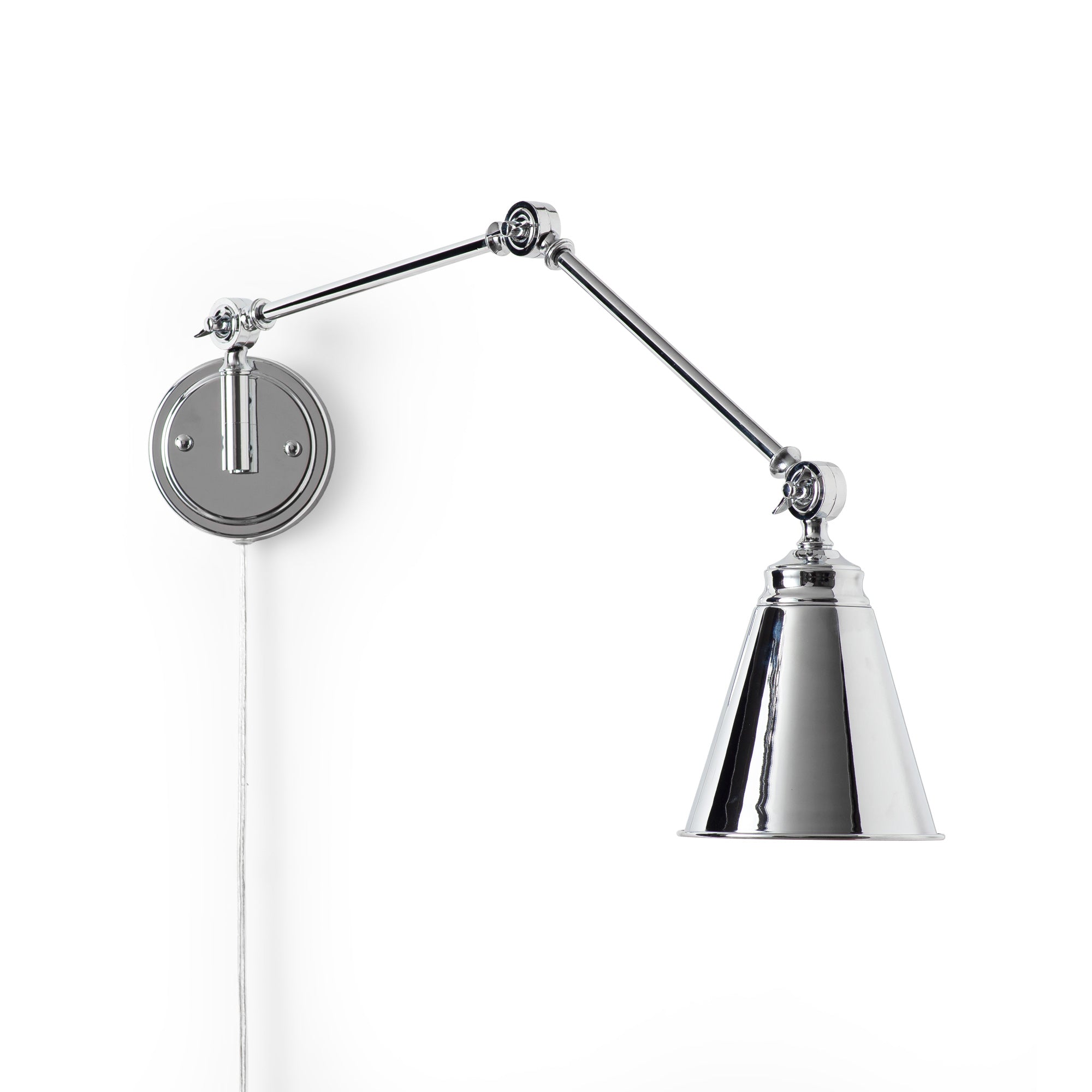 Aplique de pared vintage orientable con cable y enchufe "Tika"