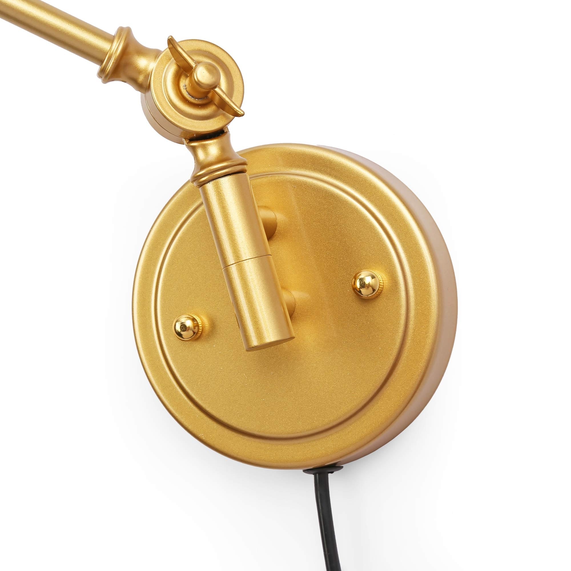 Aplique de pared vintage orientable con cable y enchufe "Tika"