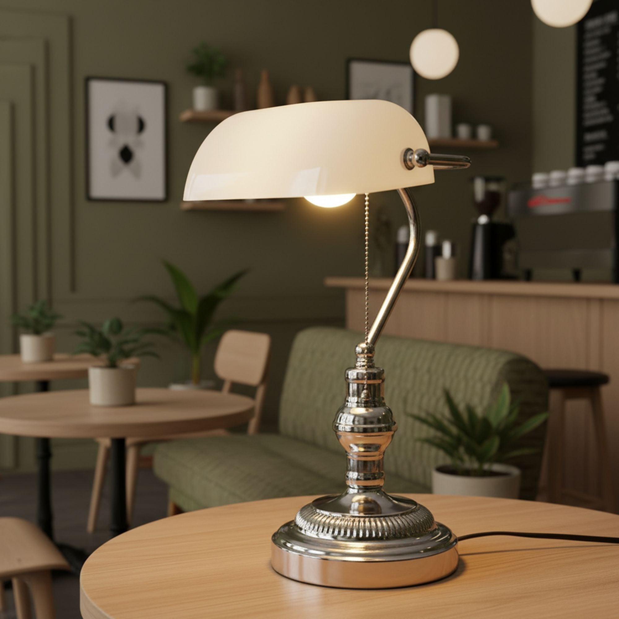 Lámpara de mesa vintage "BANQUERO" - E27
