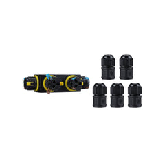 Conector impermeable en F - 3P - IP68 - 0,5-2,5mm² - 24A - T105