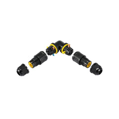 Conector impermeable en L - 3P - IP68 - 0,5-2,5mm² - 24A - T105