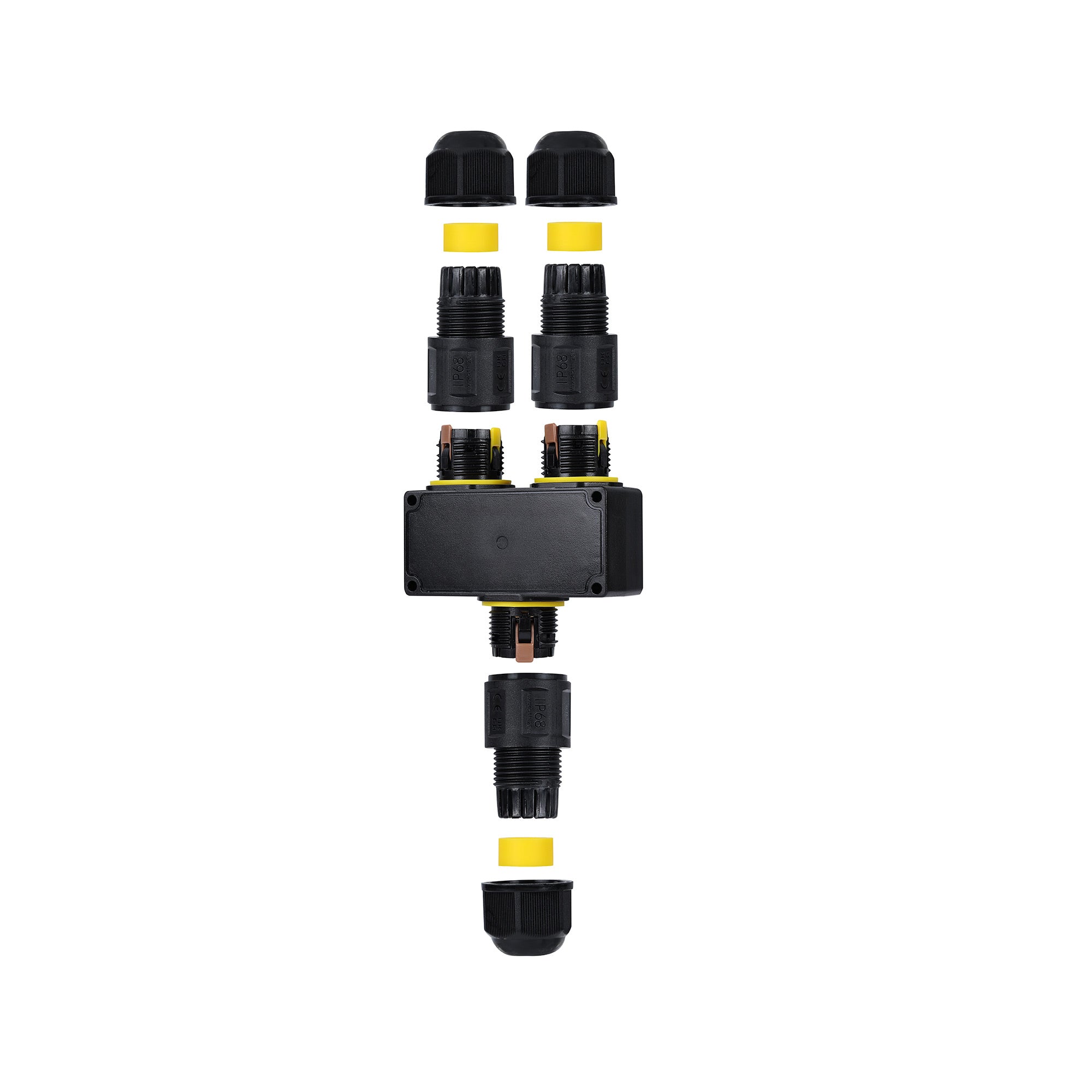 Conector impermeable en Y - 3P - IP68 - 0,5-4,0mm² - 32A - T105