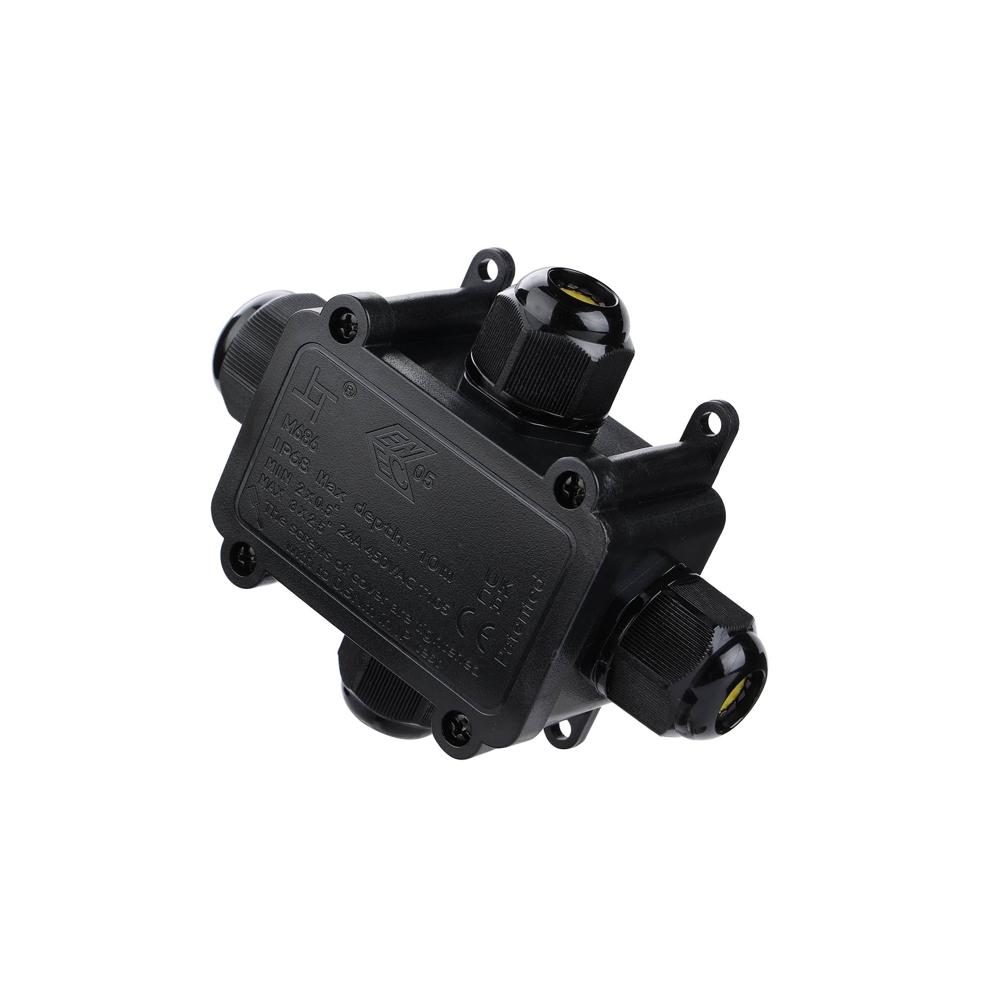 Caja de conexión impermeable en X - M20 - 4P - IP68 - 0.5-2.5mm² - 24A - T105