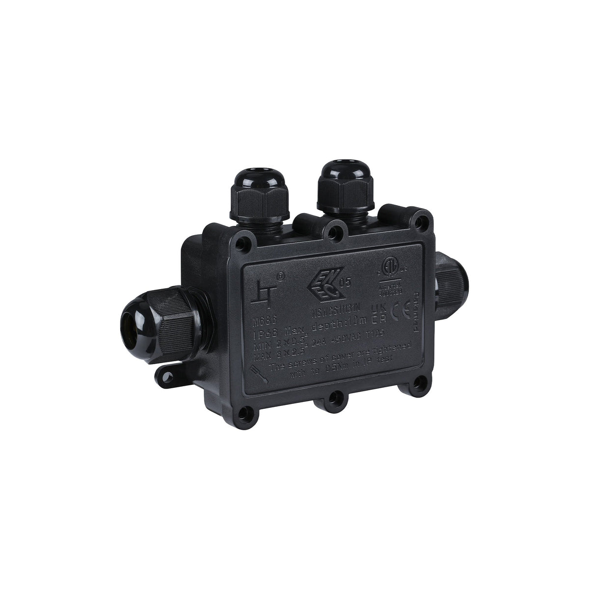 Caja de conexión impermeable en F M20 - 4P - IP68 - 0.5-2.5mm² - 24A - T105