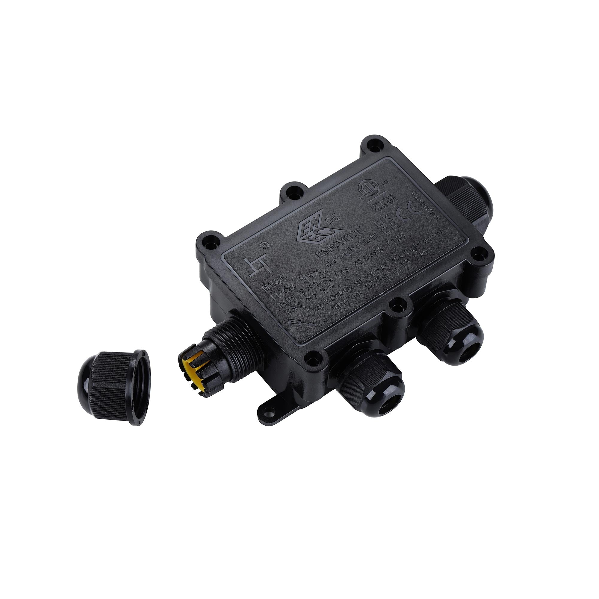 Caja de conexión impermeable en F M20 - 4P - IP68 - 0.5-2.5mm² - 24A - T105