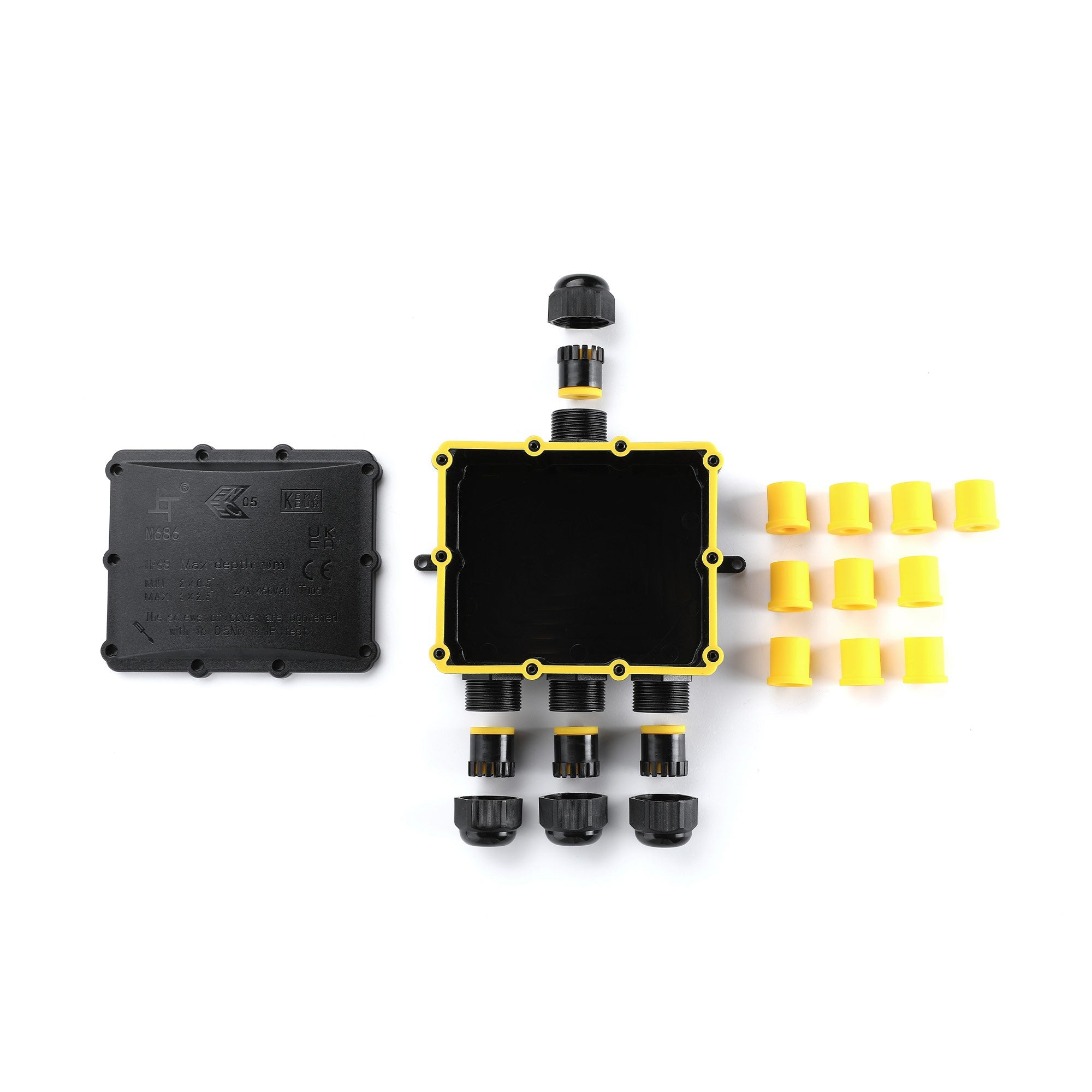 Caja de conexión impermeable M25 - 4P - IP68 - 0.5-4.0mm² - 24A - T105