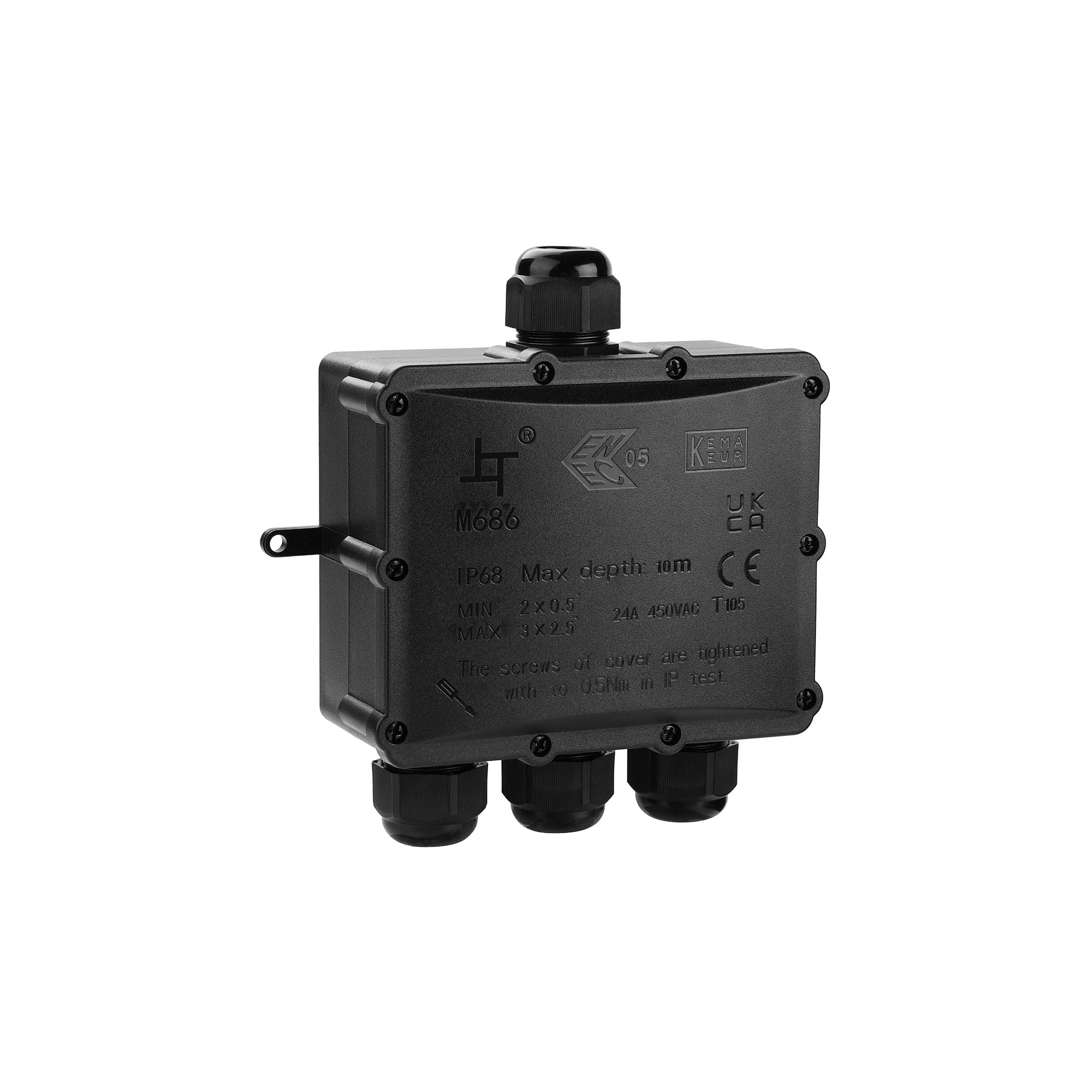 Caja de conexión impermeable M25 - 4P - IP68 - 0.5-4.0mm² - 24A - T105
