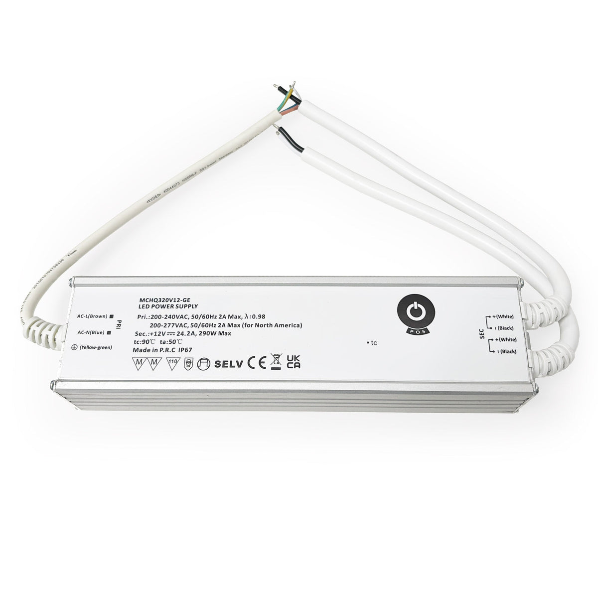 Fuente de alimentación - 12V - 290W - 24.2A - IP67