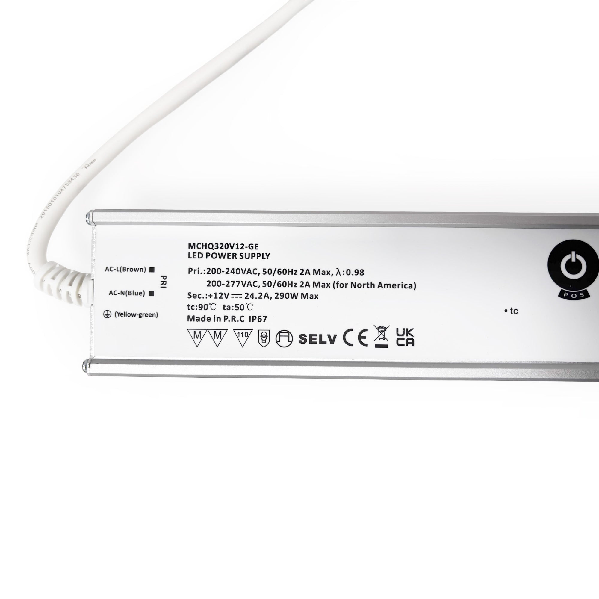 Fuente de alimentación - 12V - 290W - 24.2A - IP67