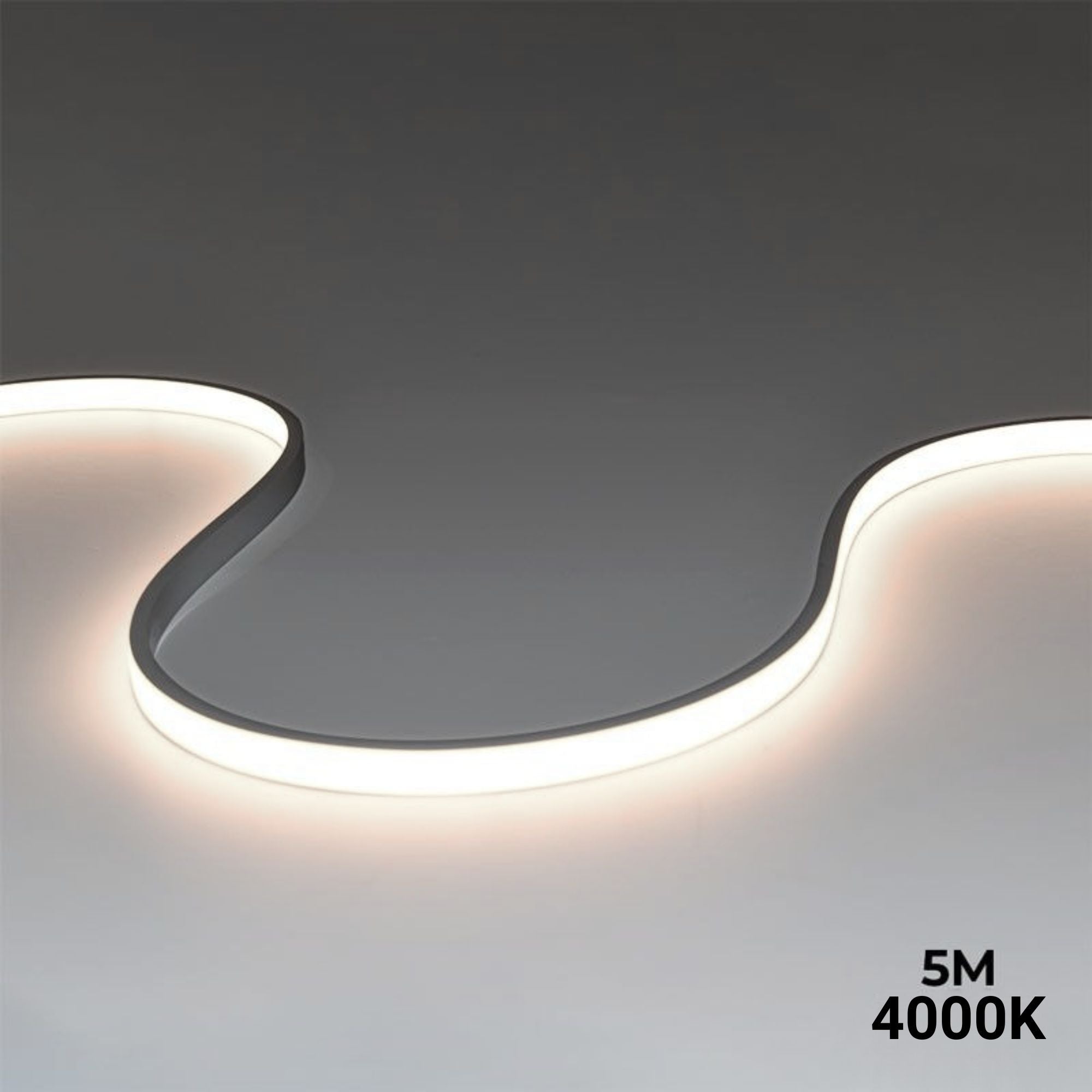 Neón LED flexible 24V DC - 5x11mm - 5 metros - Kit completo - 11W/m - 320ch/m - IP67 - Curvatura vertical