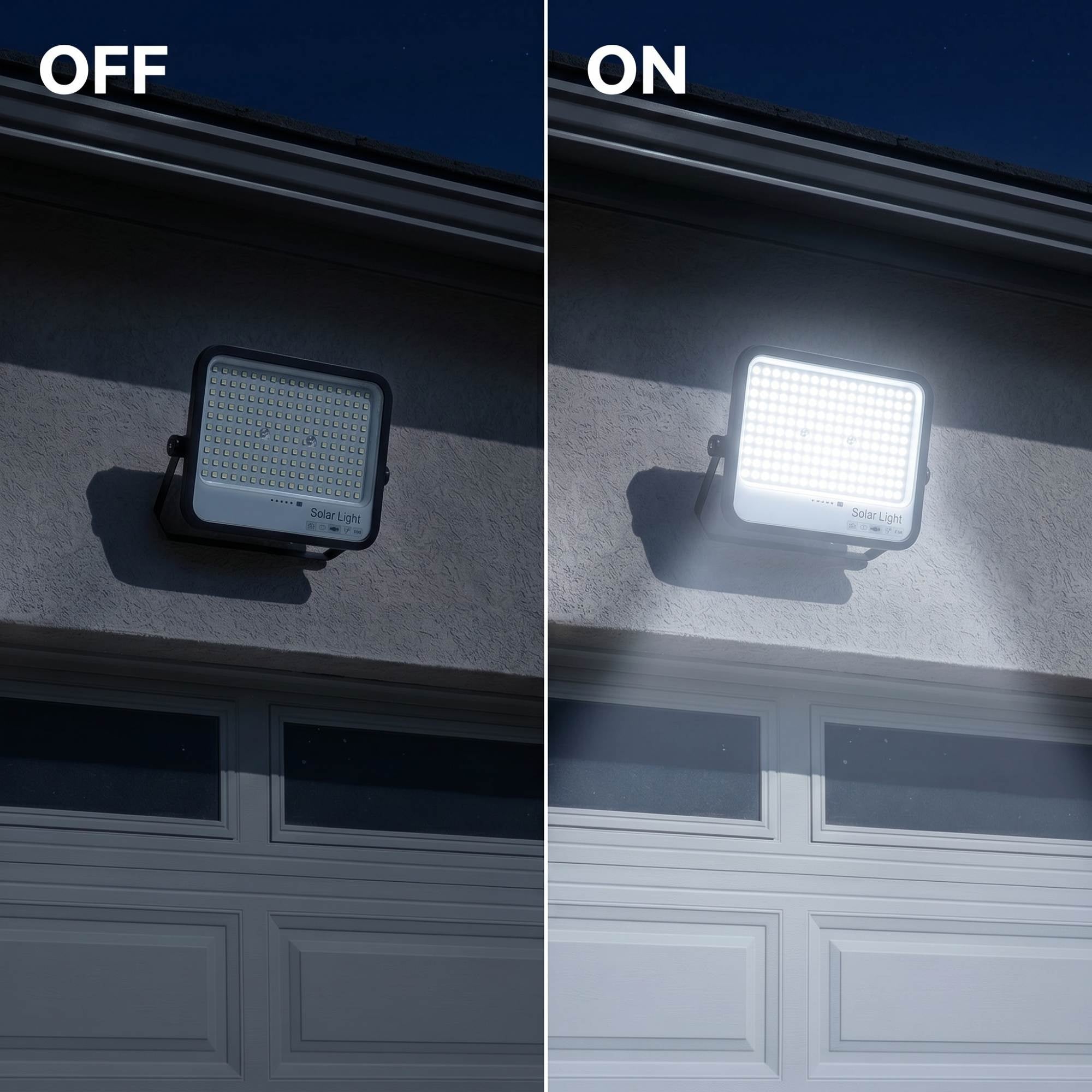 Proyector solar con panel y mando a distancia - 300W - 6500K - IP65