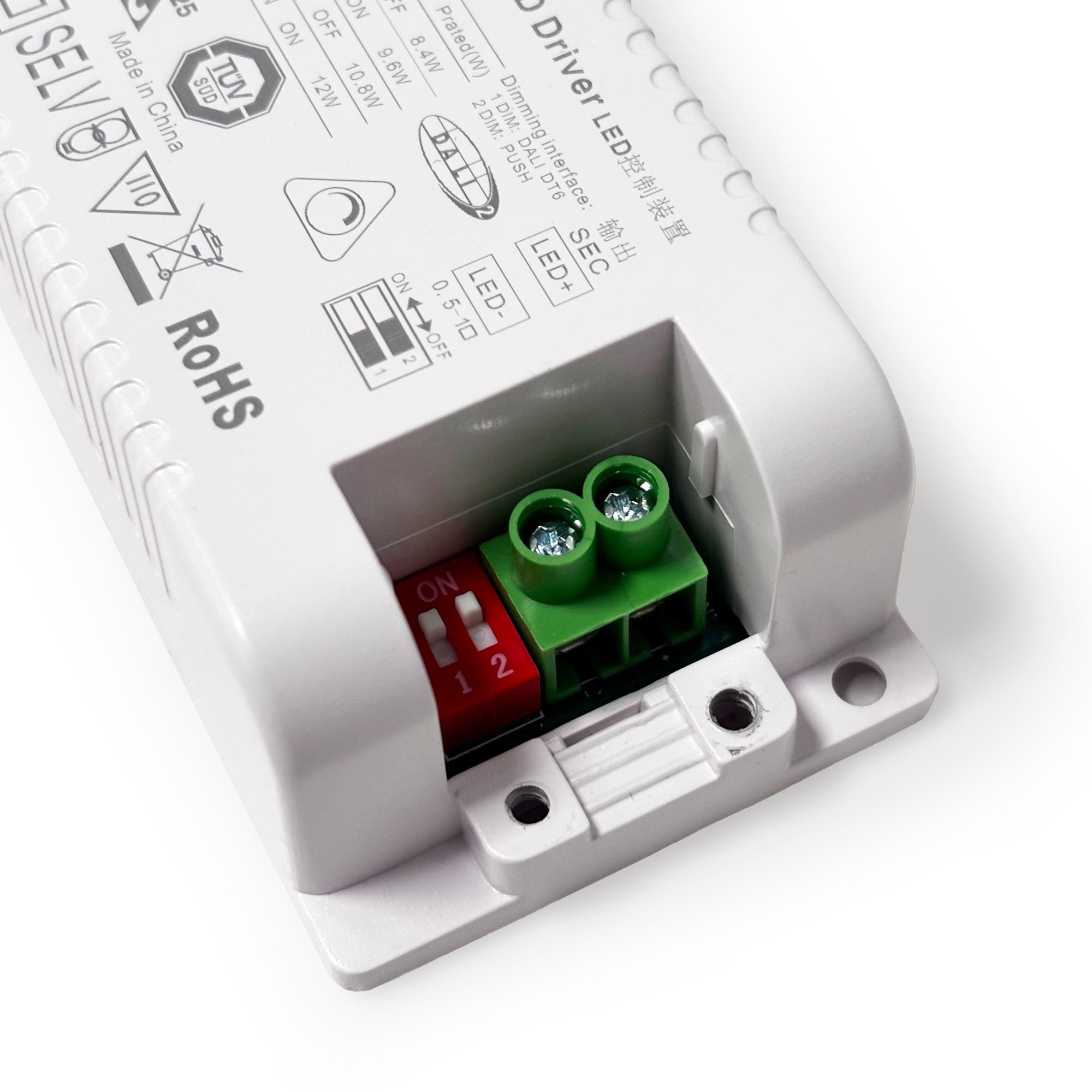 Driver LED DALI 9-24V regulable - Corriente ajustable 350/400/450/500mA