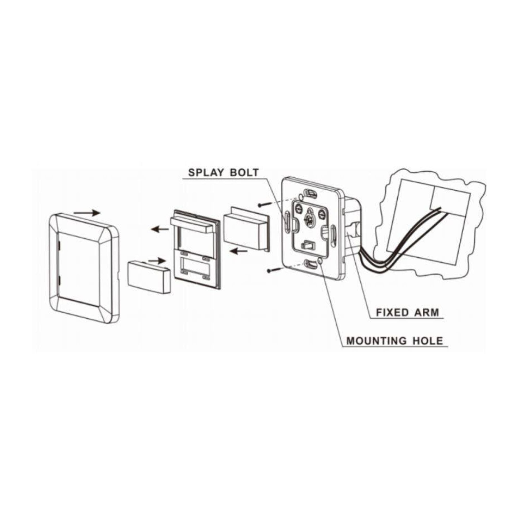 Sensor de movimiento PIR de pared redondo 160º