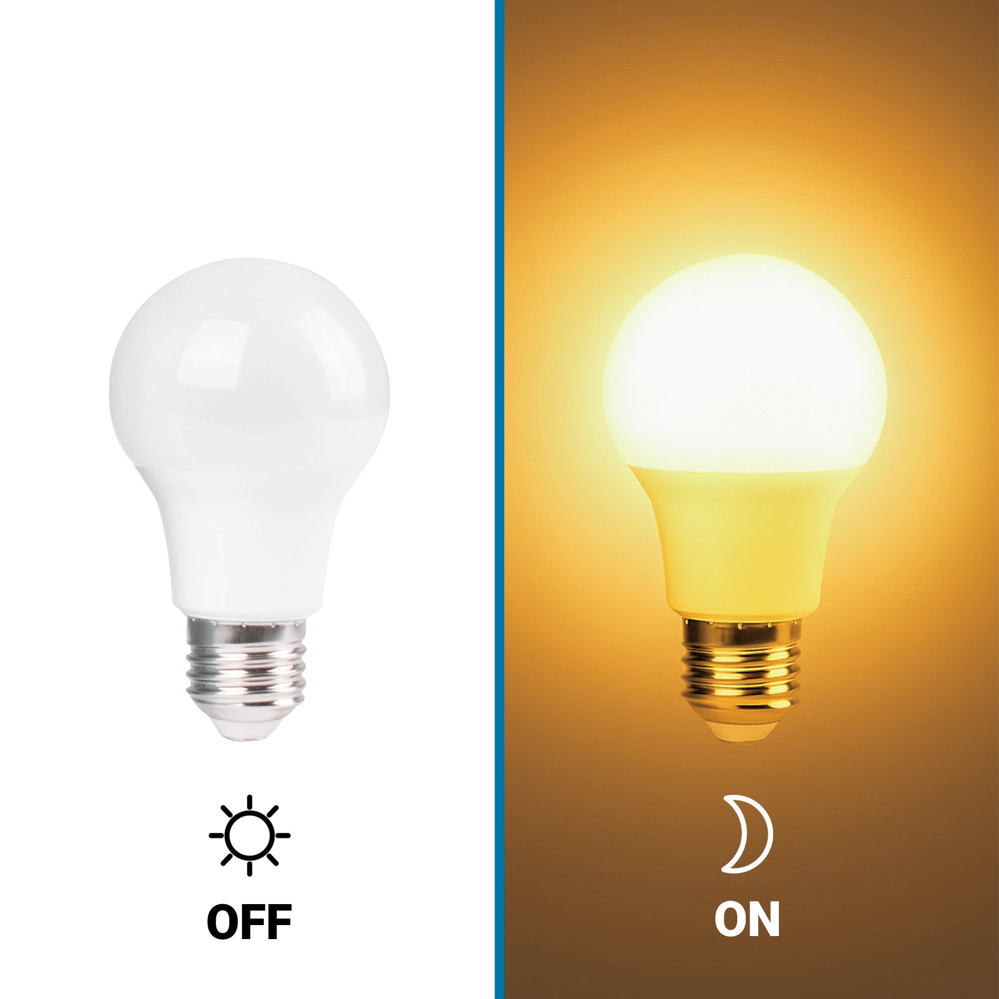 Bombilla LED con sensor crepuscular - E27 A60 - 8,8W