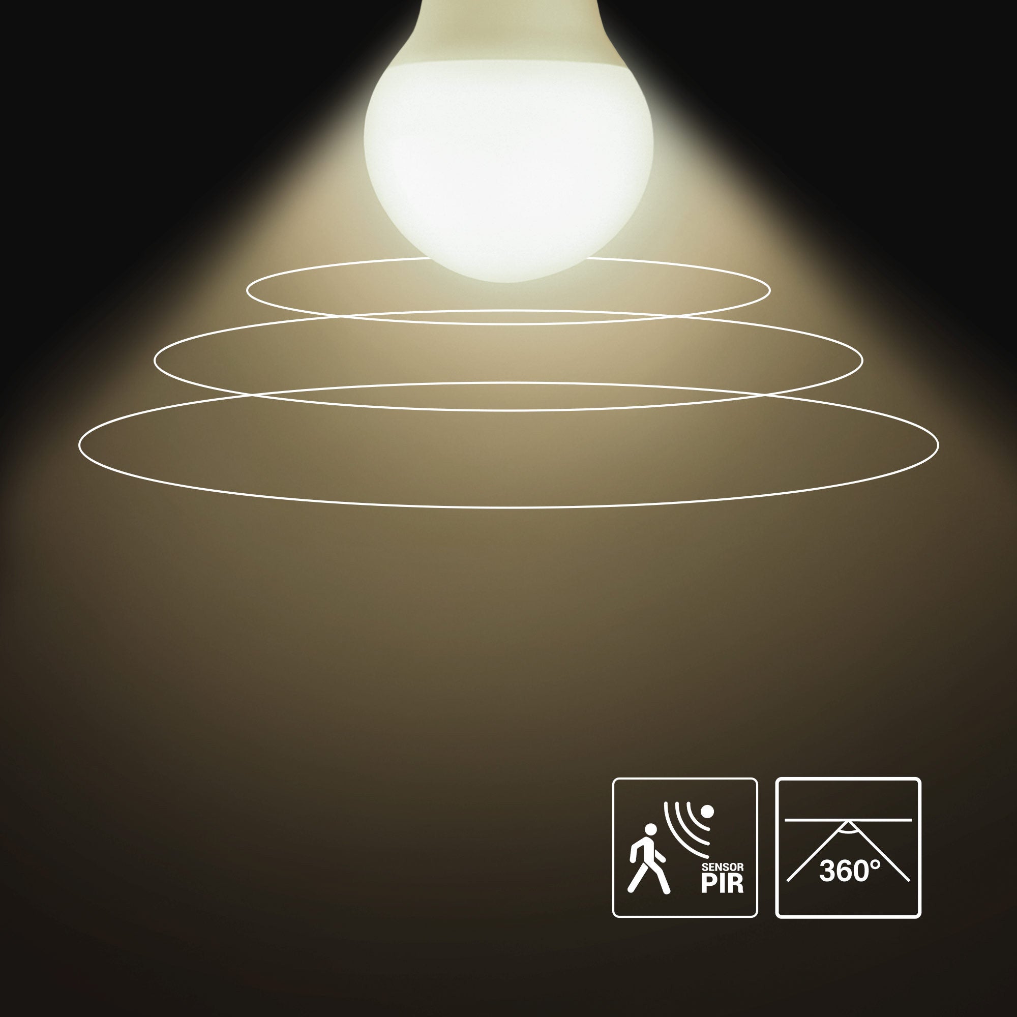 Bombilla LED con sensor de movimiento y crepuscular - E27 A60 - 7W - 450lm