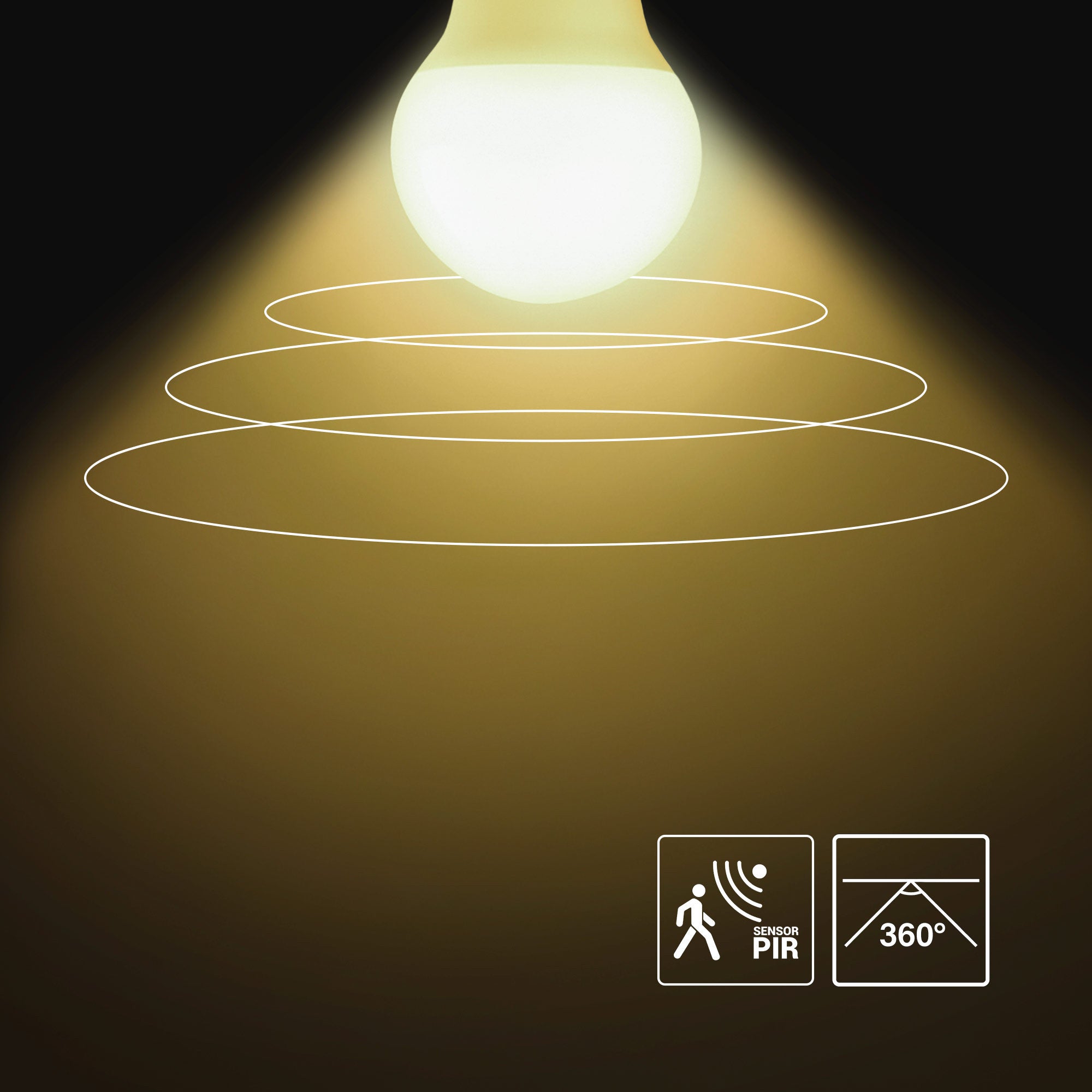 Bombilla LED con sensor de movimiento y crepuscular - E27 A60 - 7W - 450lm
