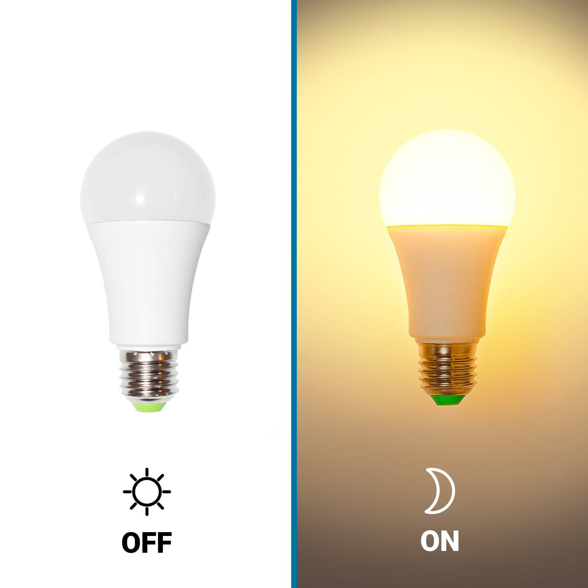 Bombilla LED con sensor de movimiento y crepuscular - E27 A60 - 7W - 450lm