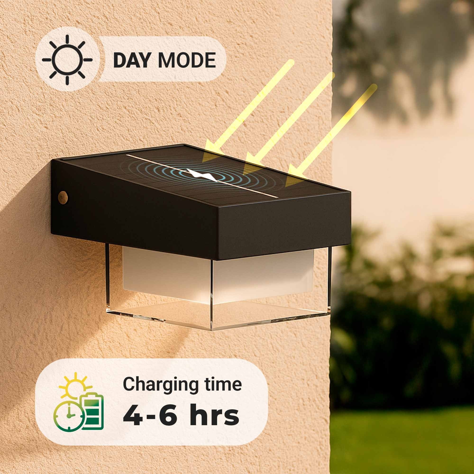 Lámpara LED solar con sensor de microondas - 3000K - IP65 - 360lm