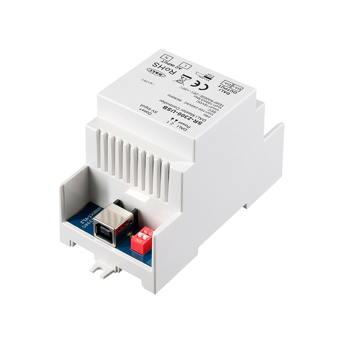 Controlador maestro DALI para carril DIN - USB - 64 dispositivos