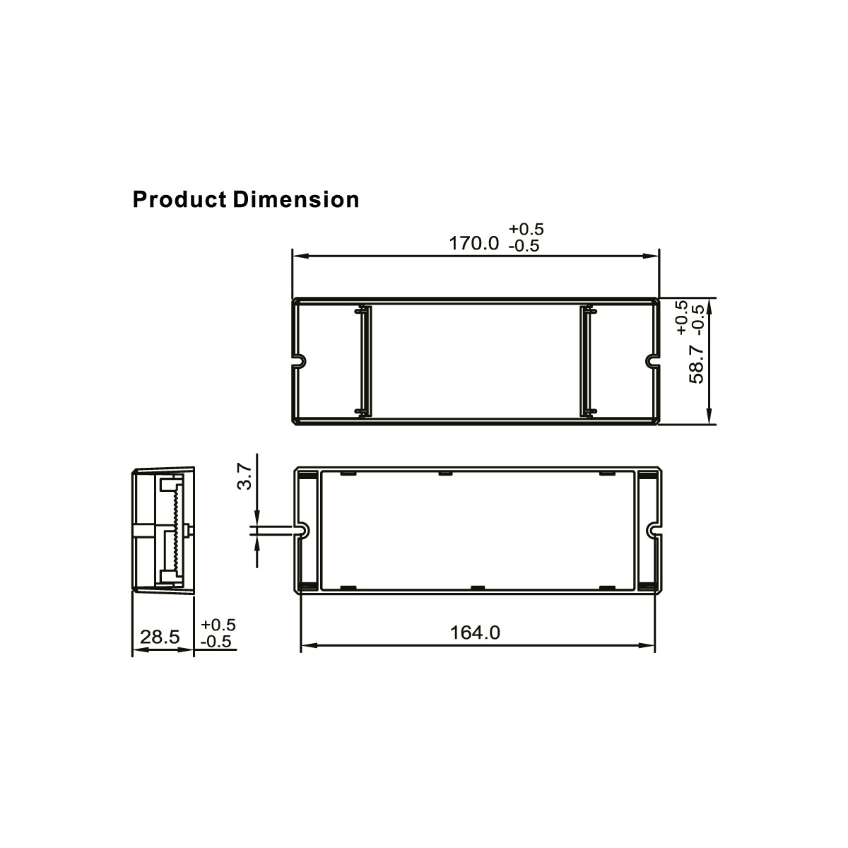Dimmer DALI DT8 - 5 canales - MONO / CCT / RGB / RGBW / RGB+CCT - 12-48V - 5x5A