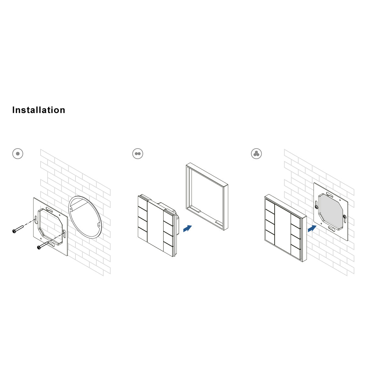 Interruptor de pared DALI-2 - 4 teclas programables - Bus DALI