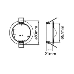 Sensor de microondas DALI-2 empotrable - Sensor movimiento + luz - 12/24V - 360°