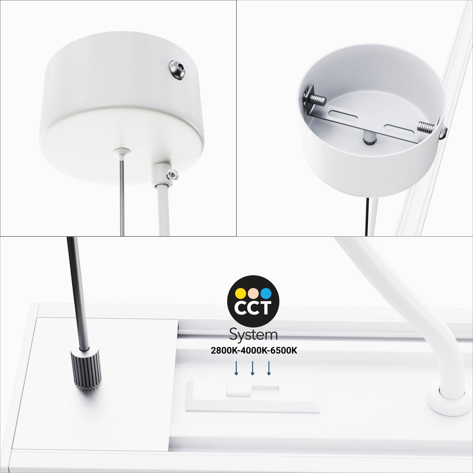 Lámpara lineal LED DOB CCT - 40W - 120cm - 120lm/W - PVC - Suspensión
