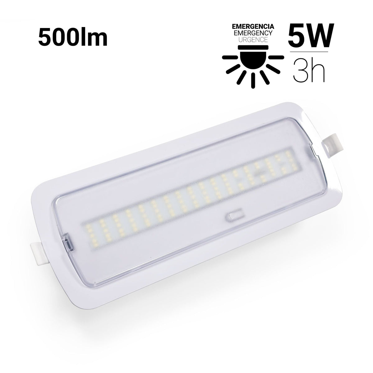 Luz de emergencia LED - 500lm - 3 h de autonomía